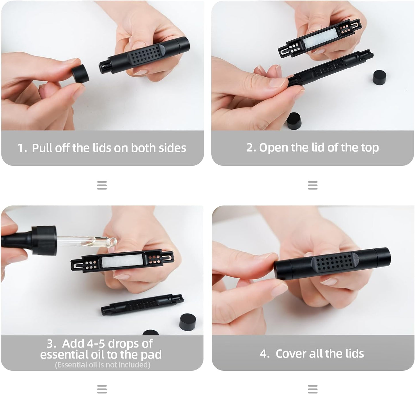 AROEVE Air Purifier Mini Diffuser Vent Clip Design for MK03, MK04, MKD05, MK08 10 Pack- Black